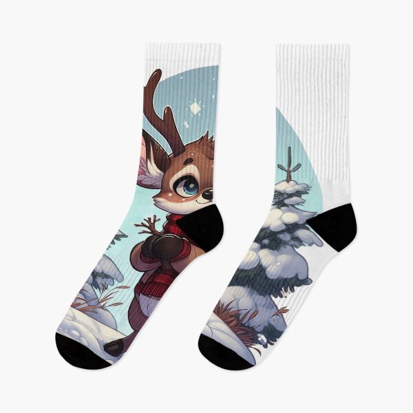 Item preview, Cartoon Deer Collecting Twigs in the Forest designed and sold by nikkolaus.