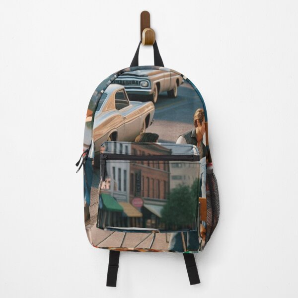 Item preview, Classic 1970s Dallas – AI Artwork Colorful Roadside Café Scene for City Lovers, Travelers, and Vintage Enthusiasts designed and sold by knalpot-design.