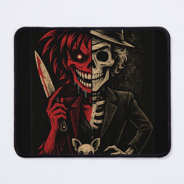 Item preview, Split Creepy Skeleton/Monster with Chihuahua designed and sold by FuntasticMatt.