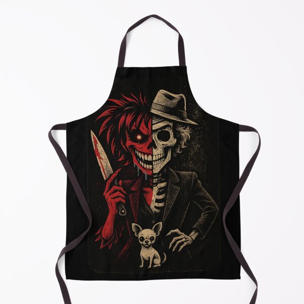 Item preview, Split Creepy Skeleton/Monster with Chihuahua designed and sold by FuntasticMatt.