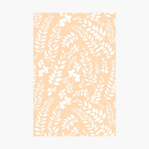 Item preview, Greenery Botanical Print Apricot Peach designed and sold by SilverPegasus.