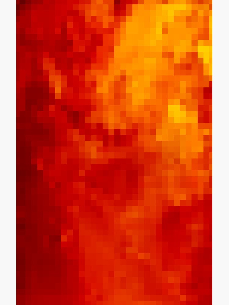 Thumbnail 4 of 4, Samsung Galaxy Phone Case, Vibrant Fire Pixelated Pattern designed and sold by K9ish.