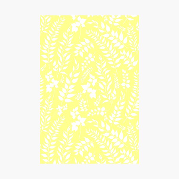 Item preview, Greenery Botanical Print Yellow and White designed and sold by SilverPegasus.
