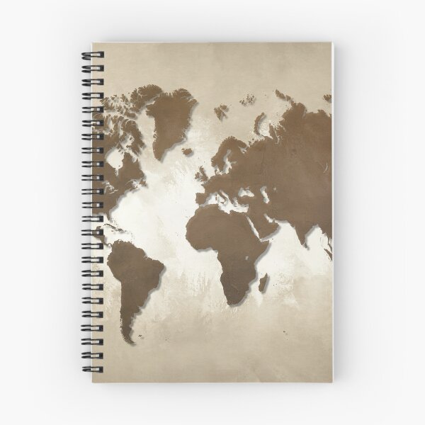 Item preview, Design 64 Brown World Map designed and sold by artbylucie.