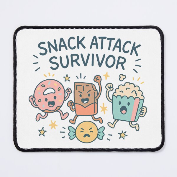 Item preview, Snack Attack Survivor - Funny Cute Doodle Style designed and sold by Infinity Drip Design.