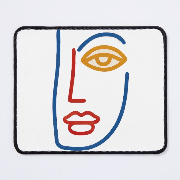 Item preview, Minimal Abstract Face Line Art – Modern Colorful Portrait Design designed and sold by weirdfishes123.