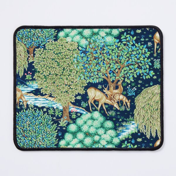 Item preview, William Morris Deer by a Brook Indigo designed and sold by Marymarice.