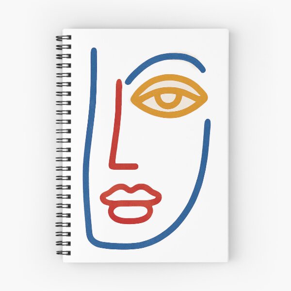 Item preview, Minimal Abstract Face Line Art – Modern Colorful Portrait Design	 designed and sold by weirdfishes123.