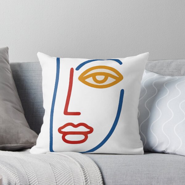 Item preview, Minimal Abstract Face Line Art – Modern Colorful Portrait Design	 designed and sold by weirdfishes123.