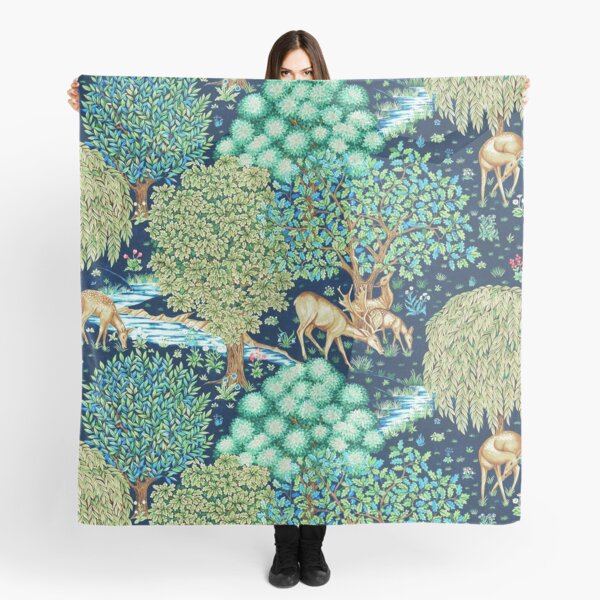 Item preview, William Morris Deer by a Brook Indigo designed and sold by Marymarice.