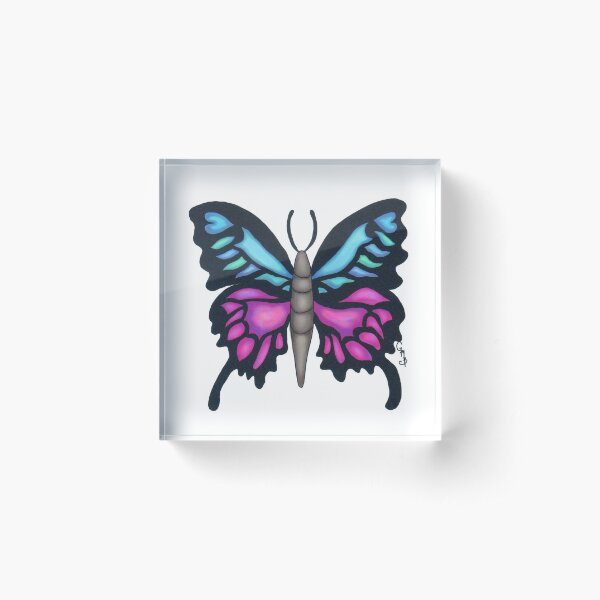 CHIC CARIBBEAN BUTTERFLY Acrylic Block