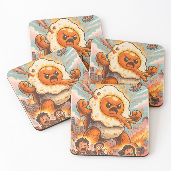 Item preview, Eggtanic – Kawaii Chibi Fried Egg Kaiju Poster Art designed and sold by Snackwear Apparel.