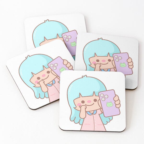 Item preview, Cute little girl play social media by a smartphone designed and sold by nuchz.