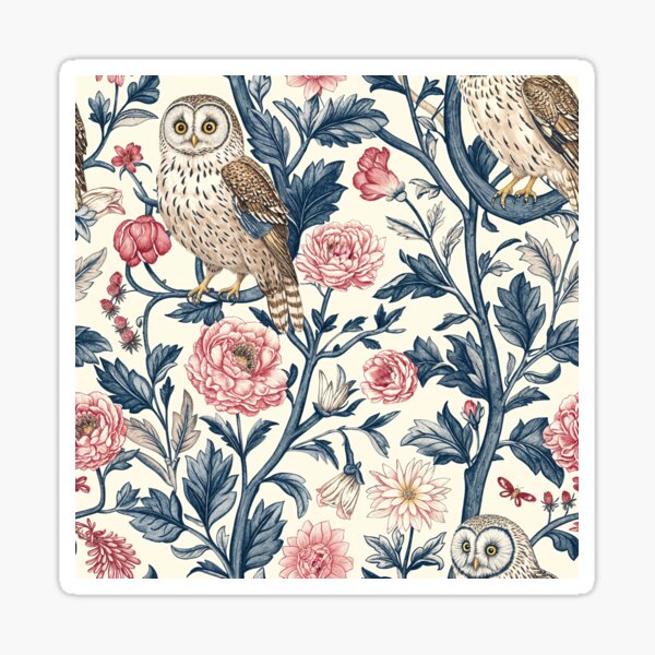 Item preview, Twilight Garden Owls designed and sold by FolkloreShoppe.