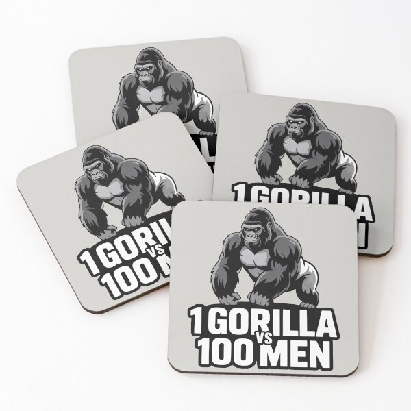 Item preview, 100 men vs 1 gorilla designed and sold by digilabs.