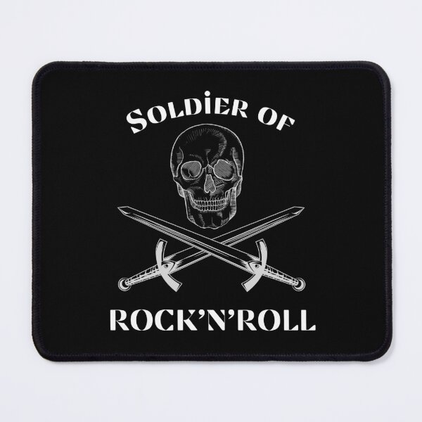 Item preview, Soldier Of Rock'nRoll Crossed Swords Skeleton Design designed and sold by OldSkullDesigns.