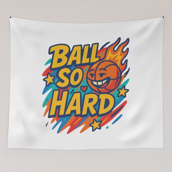 Item preview, Ball So Hard - Funny Basketball Sticker designed and sold by Emanova9.