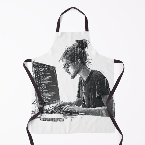 Item preview, Concentrated Programmer Writing Code designed and sold by MelaDizayn.