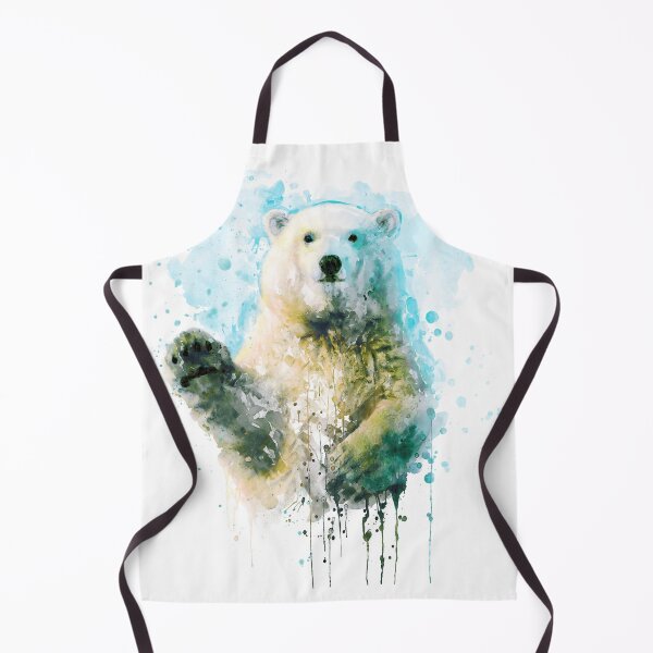 Item preview, Polar Bear Waving Watercolor designed and sold by caracatita75.