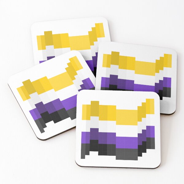 Item preview, Pixel Pride Flag Nonbinary designed and sold by HarveyHandcraftsandDesigns.