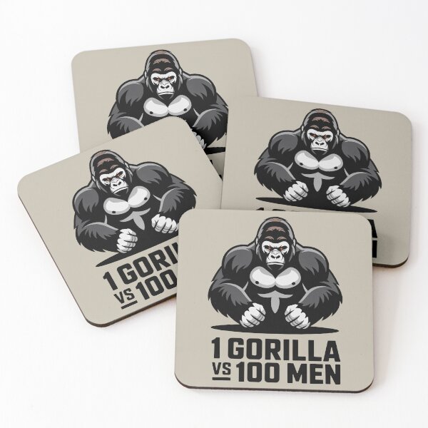 Item preview, gorilla vs 100 men designed and sold by digilabs.