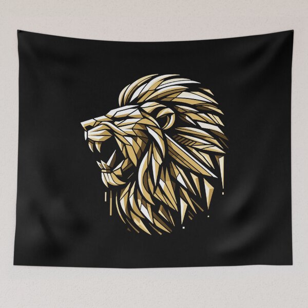 Item preview, lion roar gold golden geometric gift designed and sold by Pineapple-Tree.