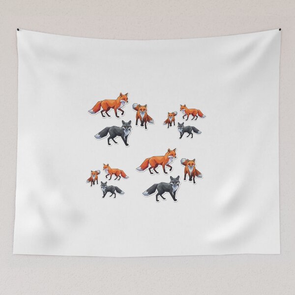Item preview, Geometric Foxes, Fox Illustration, Fox Sticker, Stylized Fox designed and sold by Alta-store.
