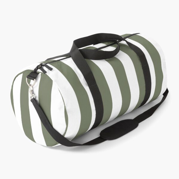 Item preview, Moss Green White Wide Vertical Stripes designed and sold by Feeling Artsy.