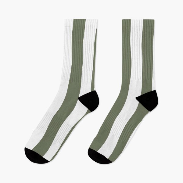 Item preview, Moss Green White Wide Vertical Stripes designed and sold by Feeling Artsy.