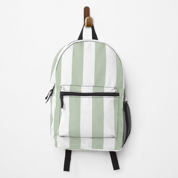 Item preview, Sage Green White Wide Vertical Stripes designed and sold by Feeling Artsy.