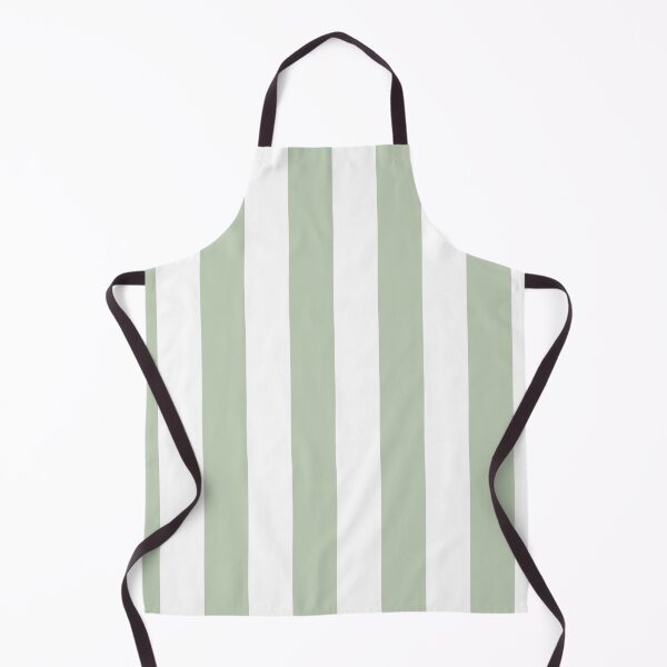 Item preview, Sage Green White Wide Vertical Stripes designed and sold by Feeling Artsy.