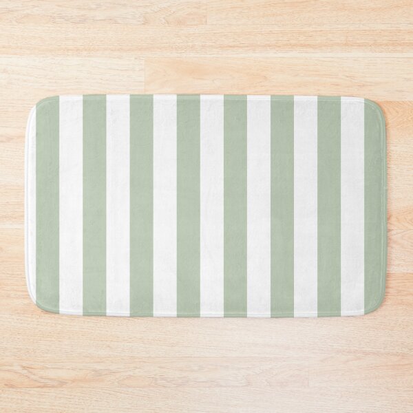 Item preview, Sage Green White Wide Vertical Stripes designed and sold by Feeling Artsy.