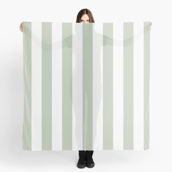 Item preview, Sage Green White Wide Vertical Stripes designed and sold by Feeling Artsy.