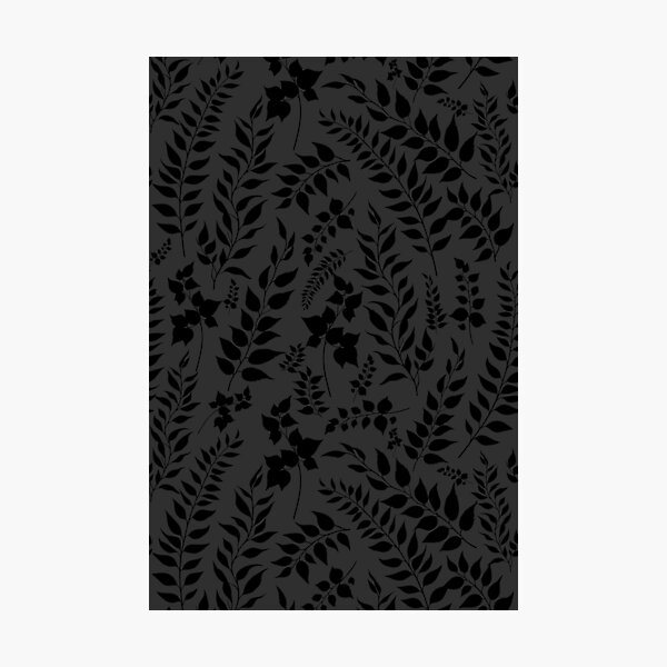 Item preview, Greenery Botanical Print Black Leaves designed and sold by SilverPegasus.