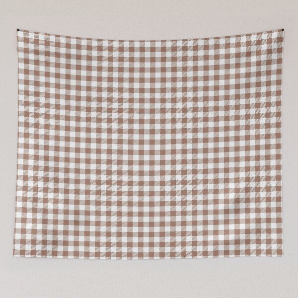 Item preview, Mocha Mouse Brown and White Gingham Print All Over designed and sold by Feeling Artsy.