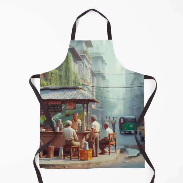 Item preview, Classic 1970s Rangpur – AI-Powered Colorful Roadside Café Scene for City Lovers, Travelers, and Vintage Enthusiasts designed and sold by knalpot-design.