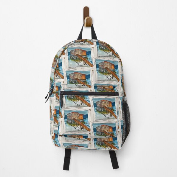 Item preview, Red building historic Canary in Astoria, Oregon designed and sold by AnastaciasArt.