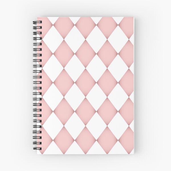 Item preview, Antique Baby Pink White Harlequin Diamonds All Over designed and sold by Feeling Artsy.
