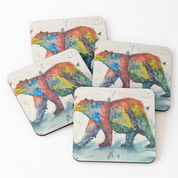 Item preview, Abstract, bear, rainbow, color, painting designed and sold by AnastaciasArt.