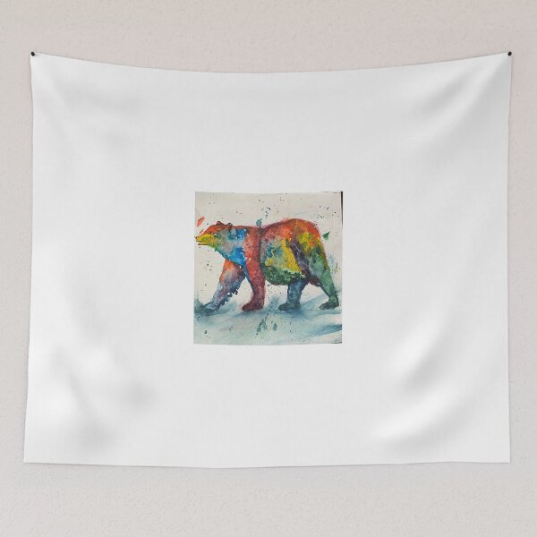 Item preview, Abstract, bear, rainbow, color, painting designed and sold by AnastaciasArt.