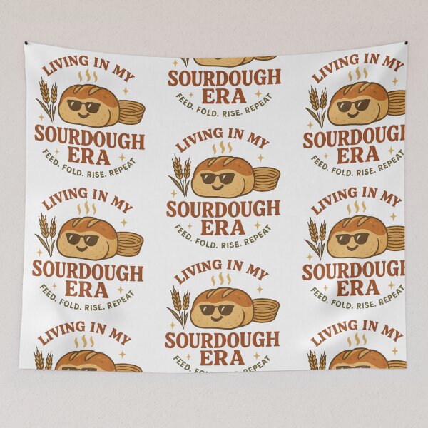 Item preview, Living in My Sourdough Era – Funny Baking Design for Bread Lovers, Cottagecore Sourdough Gift, Retro Foodie Design for Bakers designed and sold by Kybruno's Creations.