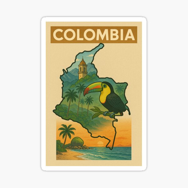 Item preview, Colombia Tourism Poster designed and sold by Temperalis.