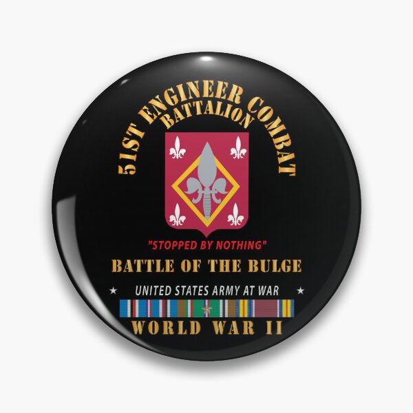 Item preview, 51st Engineer Combat Battalion - Stopped by Nothing - Bulge -  EUR SVC X 300 designed and sold by Military Insignia Products.