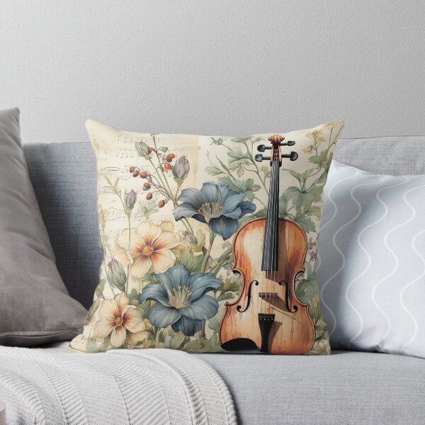 Item preview, Floral pattern. Violin among flowers. designed and sold by MagelliShop.