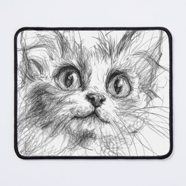 Item preview, Sketchy Cat Drawing designed and sold by MelaDizayn.
