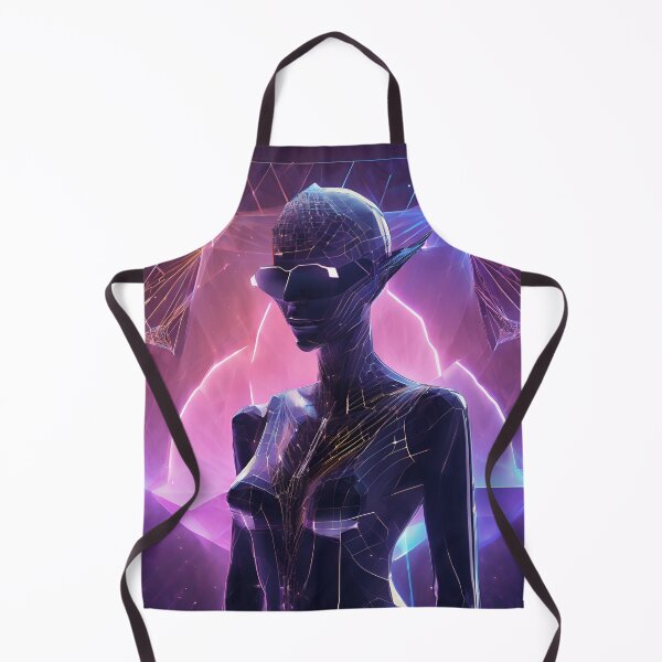 Item preview, İngilizce: Cyberpunk Alien Portrait - Neon Dreams designed and sold by Pigmentra.