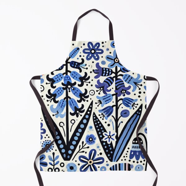 Item preview, Scandinavian Folk Art Stylised Bluebells Pattern - Blue Pattern by heidiannemorris © designed and sold by FOLK ART FUSION by heidiannemorris.