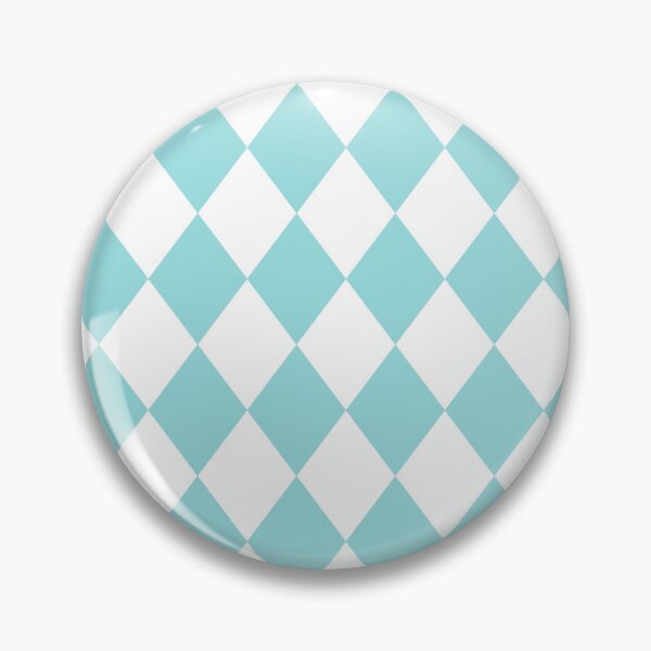 Item preview, Limpet Shell Aqua Blue White Harlequin Diamonds All Over designed and sold by Feeling Artsy.
