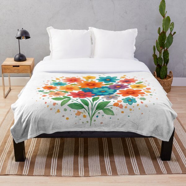 Item preview, Watercolor Colorful Flower Bouquet Illustration designed and sold by ExploreAura Studio.
