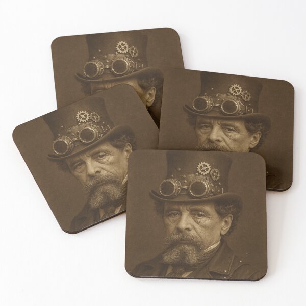 Item preview, Charles Dickens - Retrato steampunk designed and sold by curseofkazar.